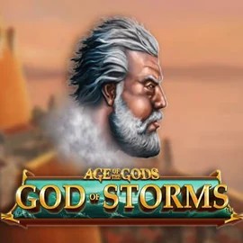 Age Of The Gods: God of Storms slot logo by Playtech at Lucky Pays Casino